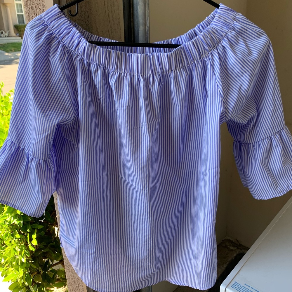 Light blue and white striped shirt